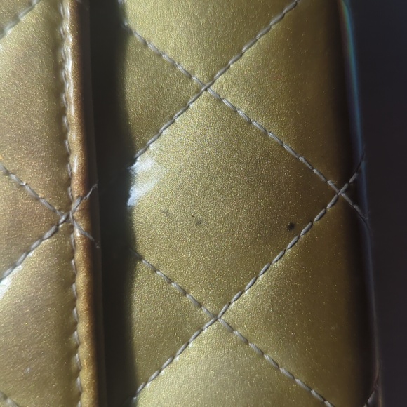 Chanel Gold patent leather long wallet - Picture 5 of 13